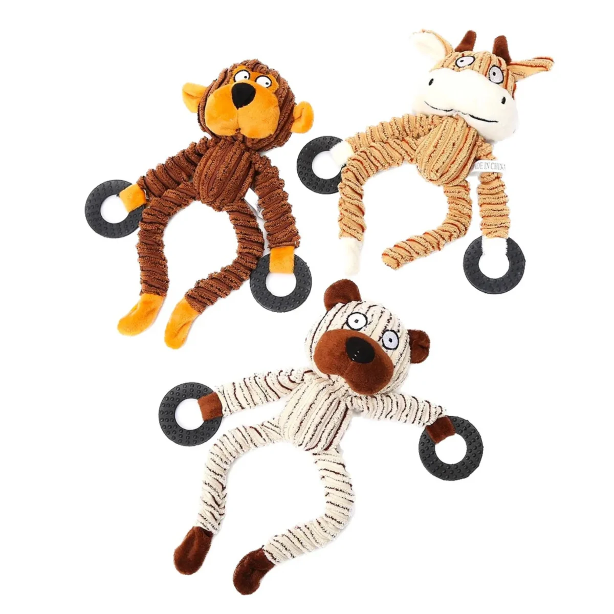Plush Ring Animals Friends Dog Toy - Bild 2