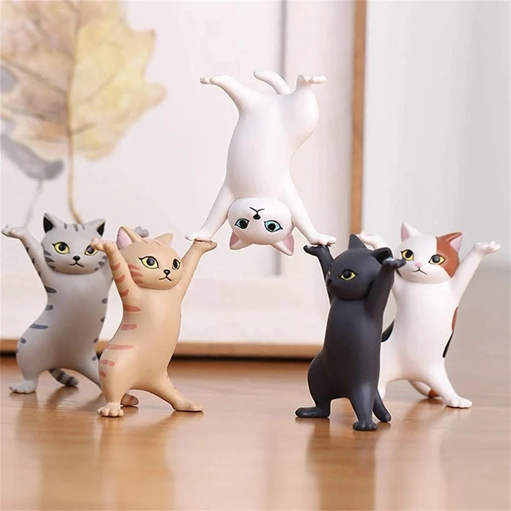 5 Cute Cat Pen Holder Desk Accessories - Bild 3
