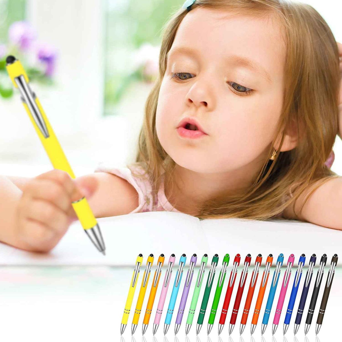 38Pcs Rubberized Ballpoint Pen with Stylus Tip for Touch Screen Devices - Bild 7