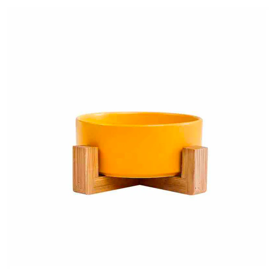 Ceramic Dog Bowl with Wooden Stand - Bild 5