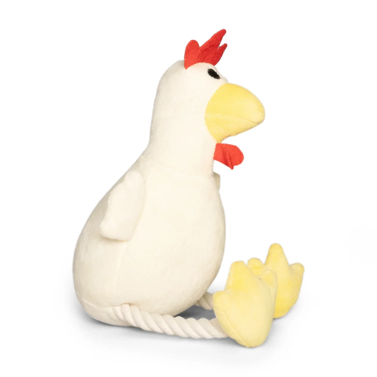 Chicken Plush Squeaky Dog Toy with Rope Legs - Bild 3
