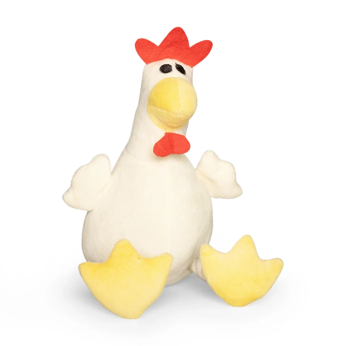 Chicken Plush Squeaky Dog Toy with Rope Legs