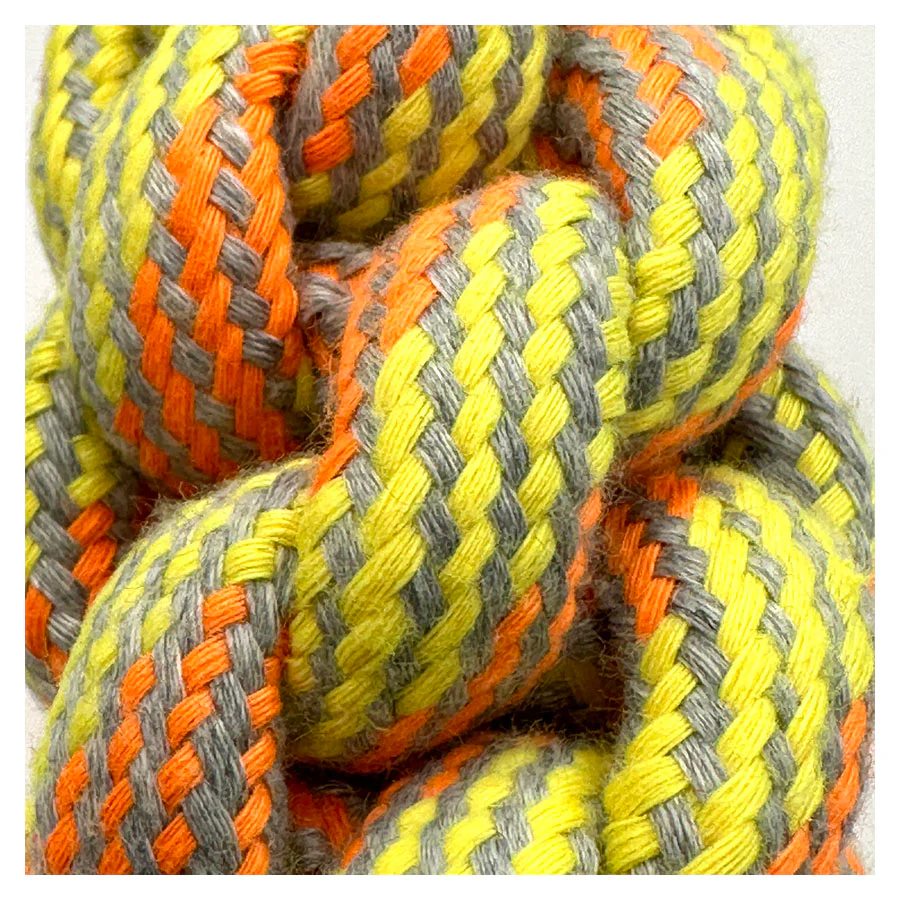 Ring Tug Rope Dog Toy - Orange / Yellow - Bild 3