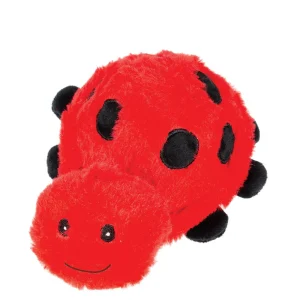 Lady Bug Plush Dog Toy with Giant Squeaker Ball