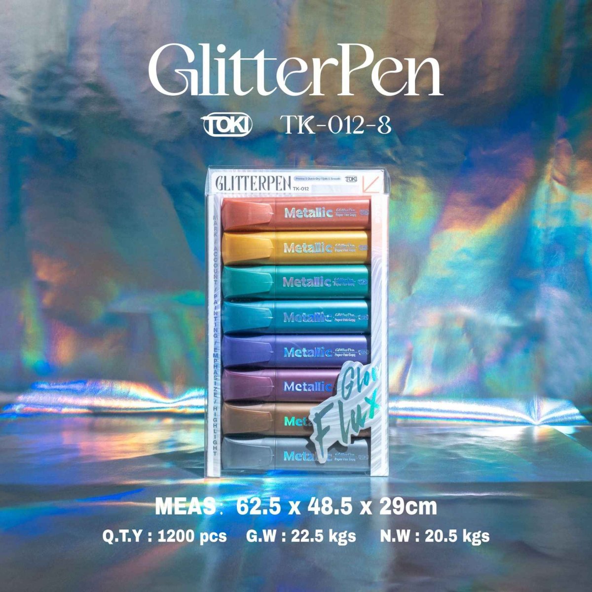 TOKI Metallic Highlighters Set 8 Glitter Color Markers - Bild 5