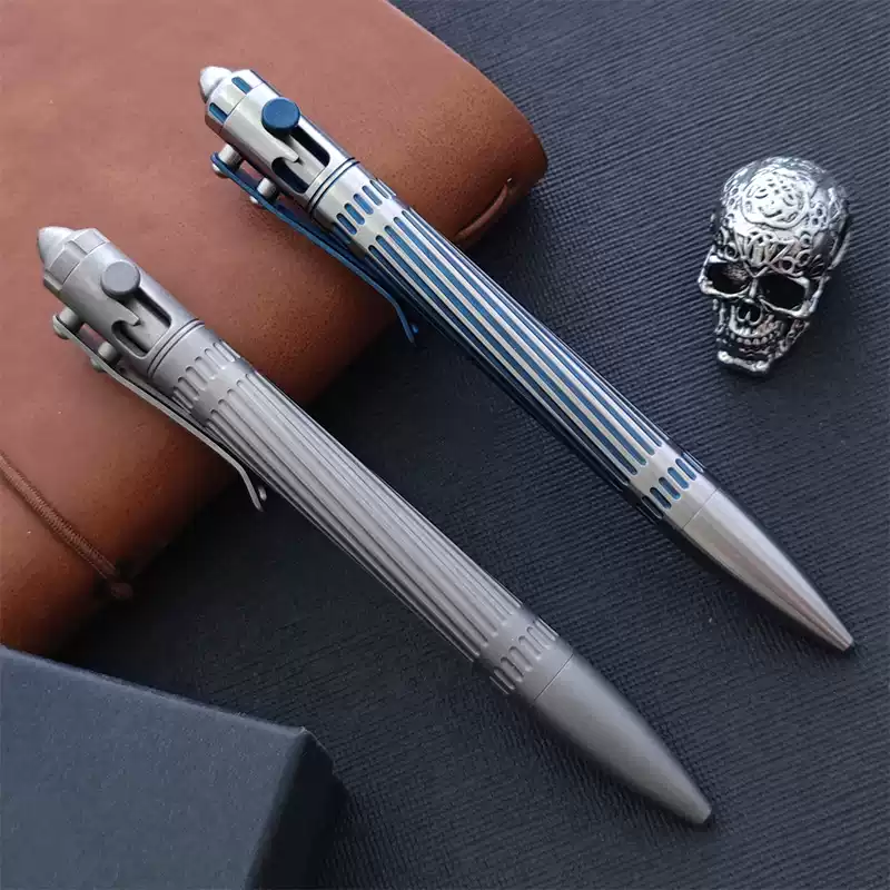 Titanium Tactical Pen for EDC & Self-Defense with 3 Refills - Bild 4