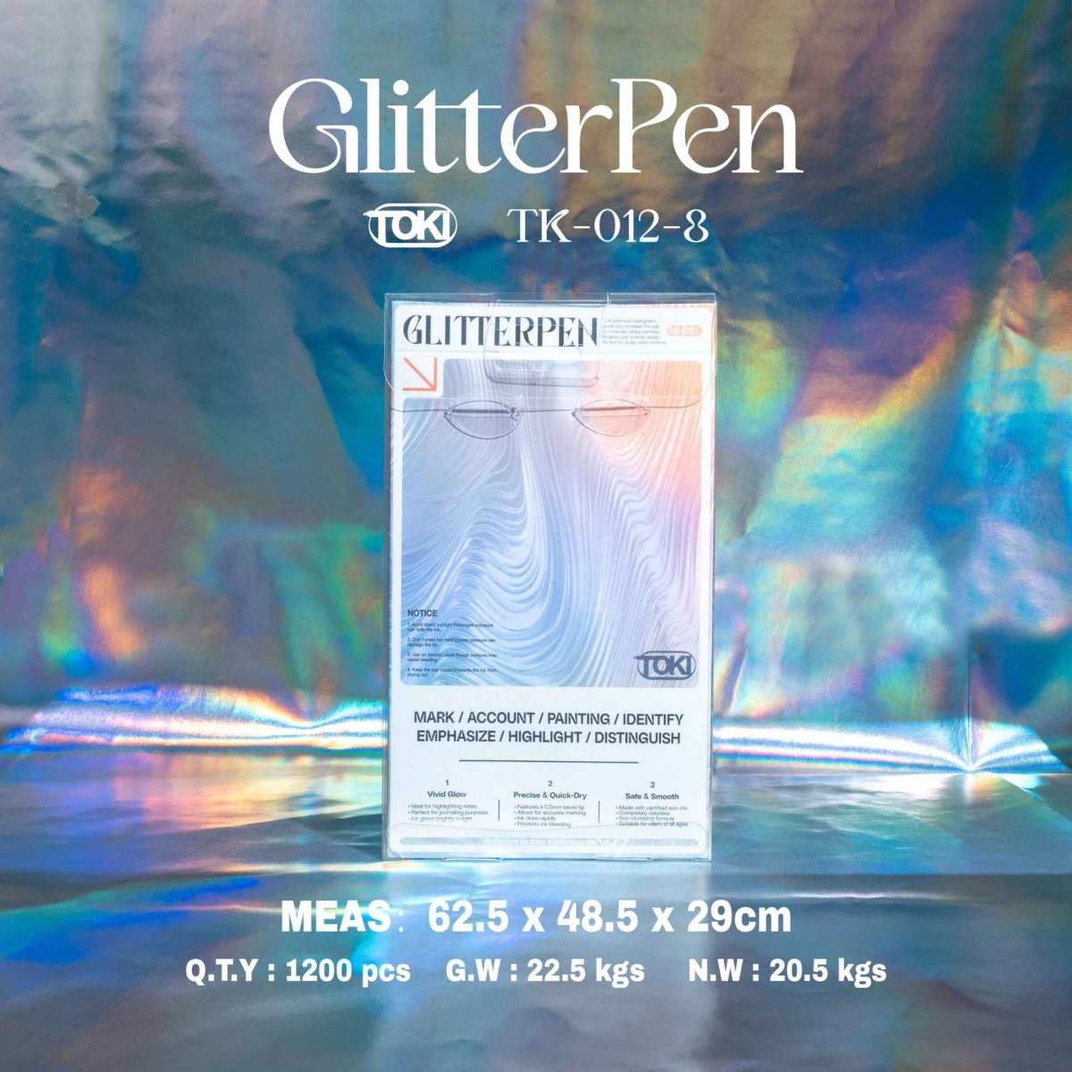 TOKI Metallic Highlighters Set 8 Glitter Color Markers - Bild 6