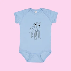 Babies Onesie 2 Cute Greyhounds