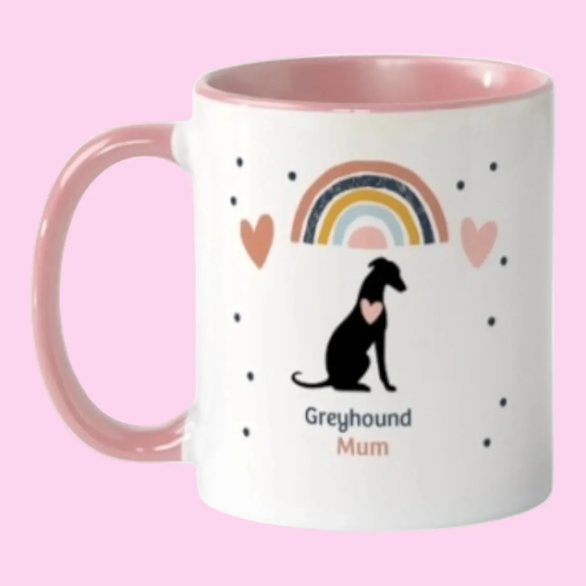 Greyhound Mum Rainbow Mug