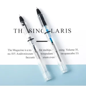 Refillable Rollerball Gel Pen Ink Converter Included 2 Pack (0.38mm & 0.5mm)