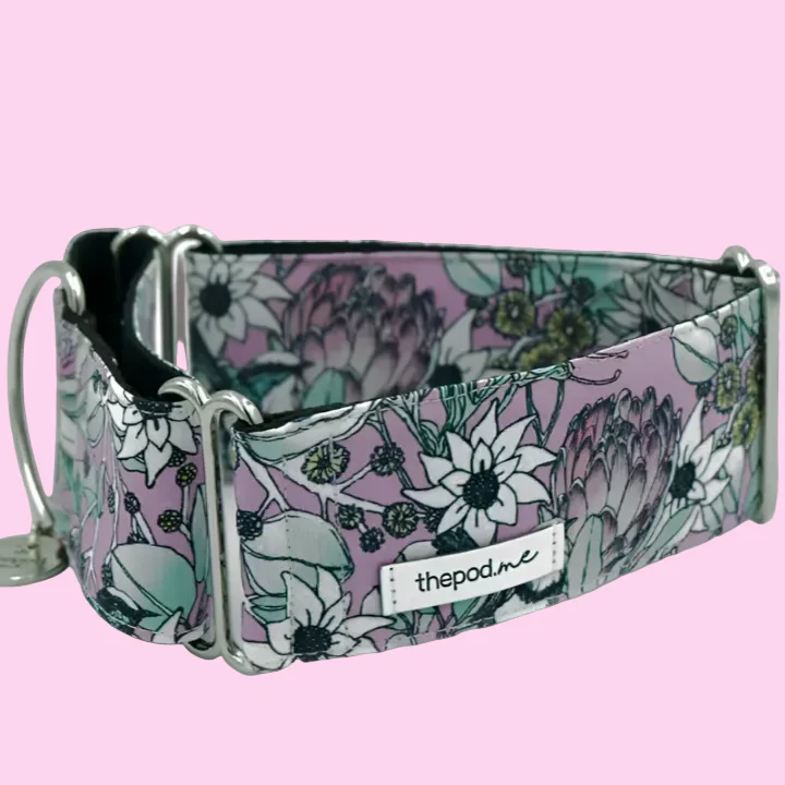 Purple Flowers Garden Martingale Collar