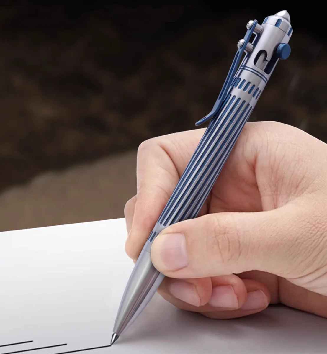 Titanium Tactical Pen for EDC & Self-Defense with 3 Refills - Bild 6