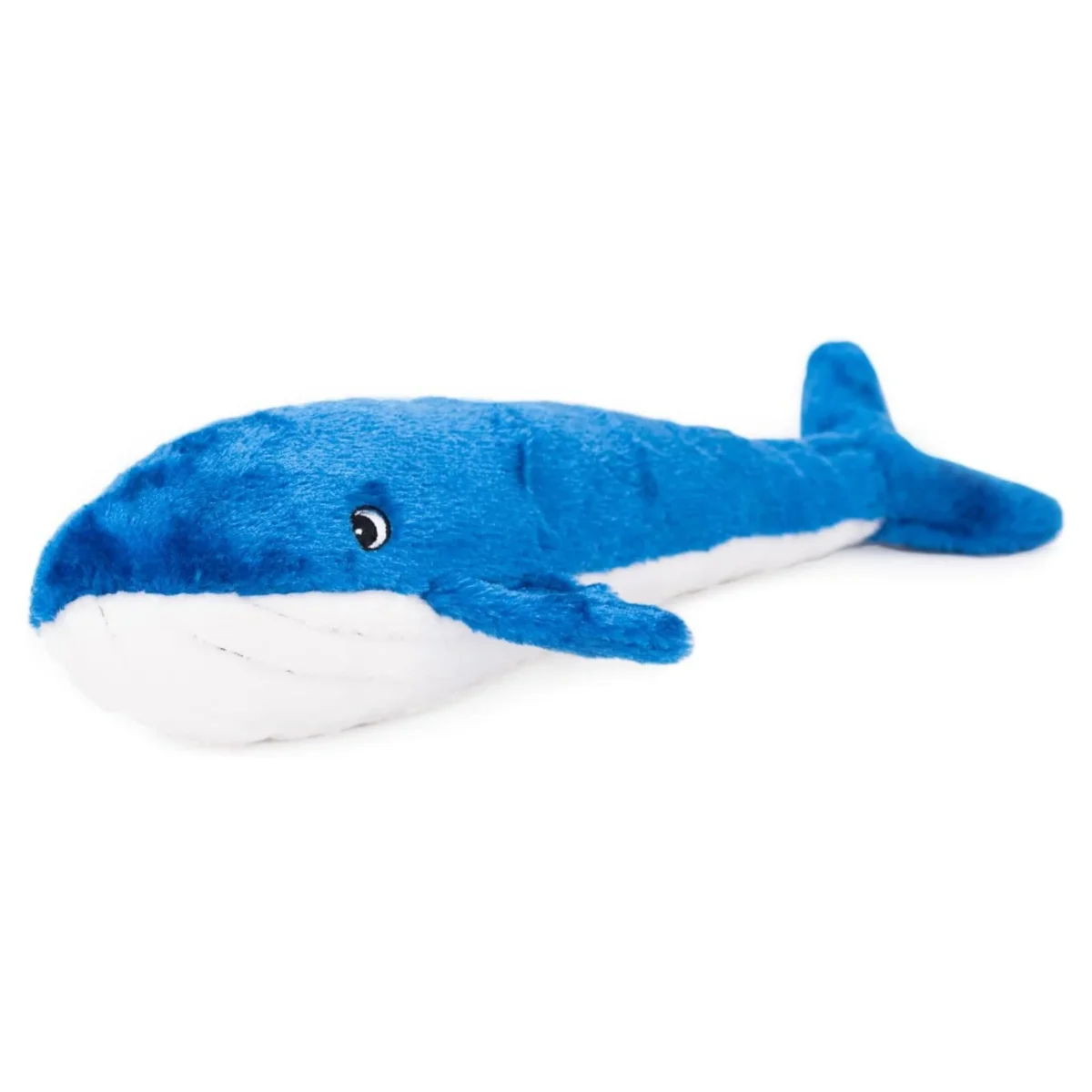 Zippy Paws Jigglerz Blue Whale Squeak Plush Dog Toy