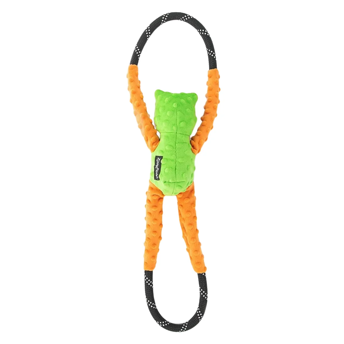 Zippy Paws RopeTugz Tree Frog Squeaker Dog Toy with Rope - Bild 3