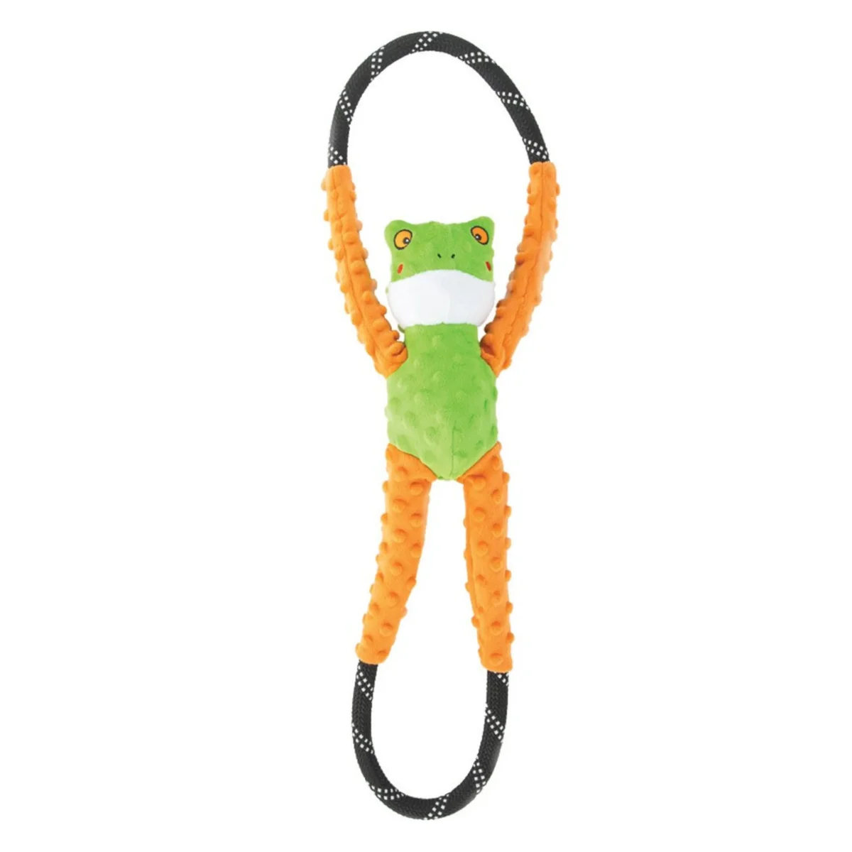 Zippy Paws RopeTugz Tree Frog Squeaker Dog Toy with Rope - Bild 2