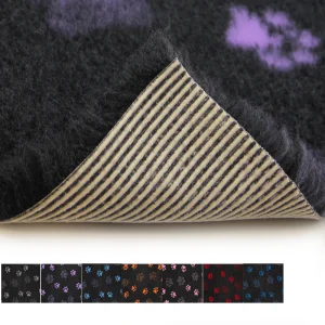 Rolls of charcoal paw print vet bedding by ProFleece