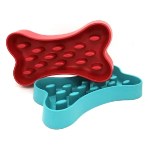 Bone Shaped Slow Feeder Dog Bowl - Healthy Eating Made Fun